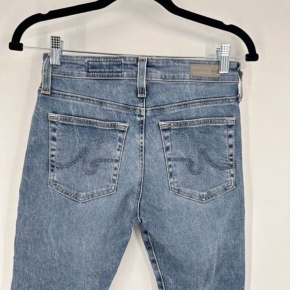 AG Jeans The Farrah Skinny Ankle high rise Blue Medium Wash Whiskering Size 26R - Picture 11 of 13
